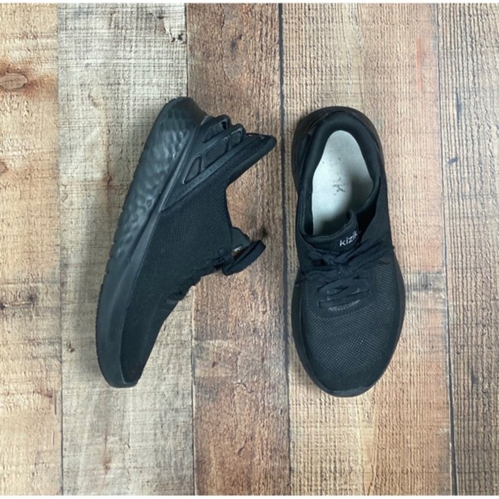 Kizik Athens HandsFree Sneakers Triple Black Mens 7.5 Womens 9 D3FC‎ DATHBK02-1D